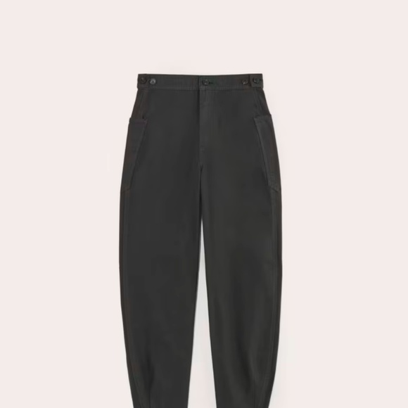 Everlane The Fatigue Barrel Pant Black Organic Cotton Linen Blend Womens 8 NWT - Picture 2 of 4